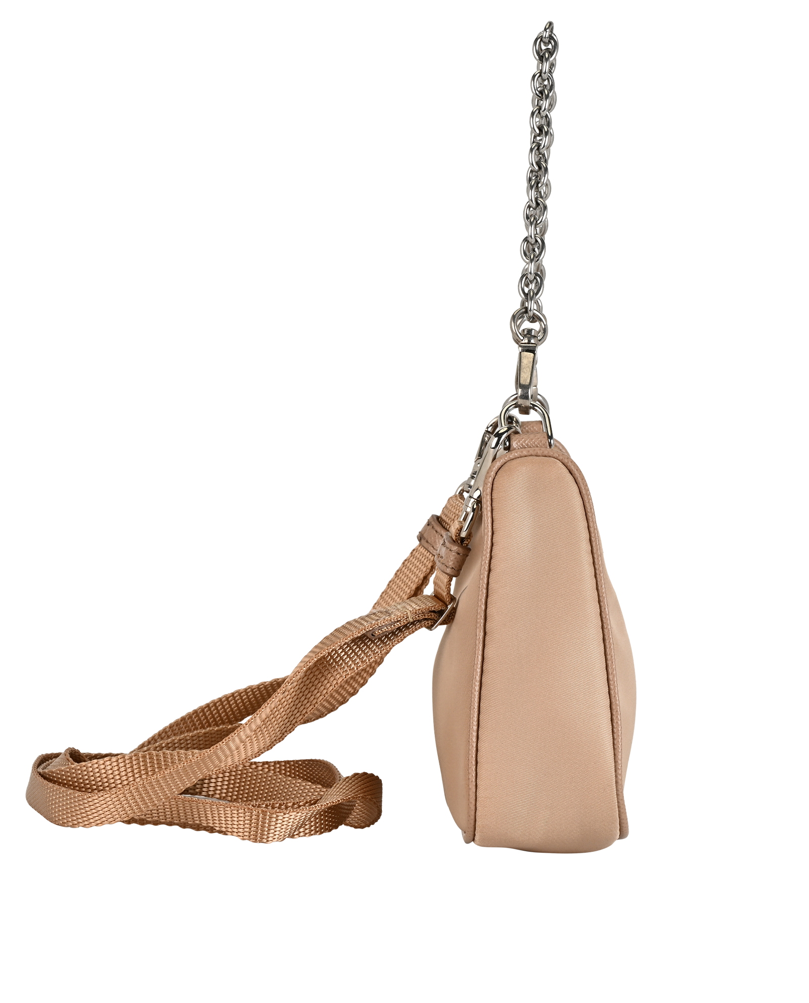 Mini Re-Edition, &pound;490, Handbags, Beige, Nylon, Side view